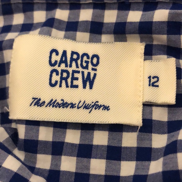 Cargo crew women’s cotton shirt blue / white plaid - Picture 6 of 6